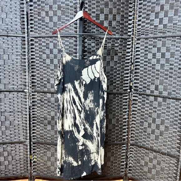 LA Blend off white & black Rayon Dress Overlay Coverup size 3X thin strap - Picture 2 of 6